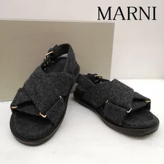 【最終値下げです。美品】MARNI ネイビー　サンダル　ミュール ネイビー（紺）系 MARNI(マルニ) サンダル・ミュール(レディース