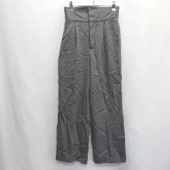◇ ⊂ Louere ルエレ ハイウエスト スラックス サイズS グレー系 レディース E  【1409240015987】