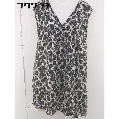 ◇ JOURNAL STANDARD 花柄 ノースリーブ ミニ ワンピース ブラック アイボリー レディース  【中古】 【1109090016461】