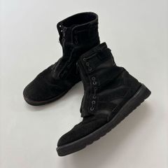 black design zip boots Y2K - メルカリ