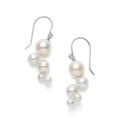 プラチナ あこや3.5～6.5ｍｍバブルデザイン フックピアス