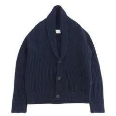 MAISON MARTIN MARGIELA メゾンマルタンマルジェラ S50HA0263 ここのえタグ 14ライン 4つタグ ショールカラー ウール カーディガン ネイビー系 S【中古】のサムネイル