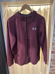 アンダーアーマー ジップアップジャケット スウェットパーカー ジップアップパーカー ワインレッド系 パープル系 サイズM A-232