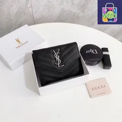 【今日特価】Yves Saint Laurent イヴ・サンローラン スモールウォレットシリーズ 牛皮を採用し精巧な仕上げを備える