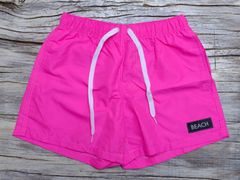 Beach　ビーチウェア　ショートパンツ　水陸両用　ユニセックス　ネオンピンク