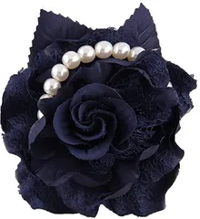 A'sTool コサージュ 入学式 卒業式 卒園式 フォーマル 結婚式 スーツ 花 上品( ネイビー)