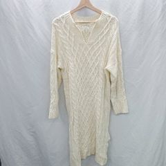 ◇ ⊇ BEAMS ビームス B:MING 長袖 ロング ケーブル編みニットワンピース サイズ ホワイト系 レディース E  【1506190016801】