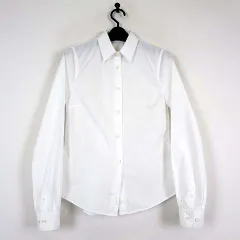 アクネ Acne シャツ ブラウス コットン 長袖 スリムフィット XS 34 白 ホワイトのサムネイル