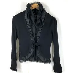 トゥービーシック TO BE CHIC カーディガン フリルレース リボン紐付き ブラック 黒色 11号 792045