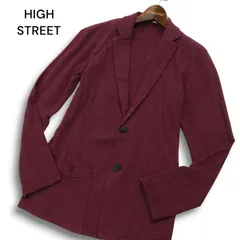 【新品 未使用】 HIGH STREET ハイストリート 春夏 ストレッチ★ レーヨン テーラード ジャケット カーディガン Sz.M メンズのサムネイル