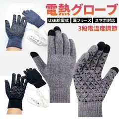 電熱手袋 3段階温度調節 ヒーター付き USB給電式 ニット スマホ対応 男女兼用 裏フリース 滑り止め ホットグローブ 電熱グローブ 配色 柔らかい グローブ 手袋 バイク 自転車 散歩 xKY4834