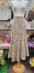 KBF レース マキシ ロング丈スカート