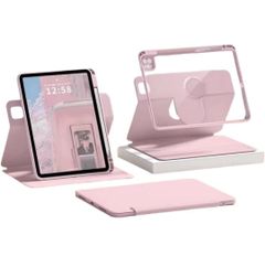 ★Moogukadan 360度回転 iPad Air 11 2025/2024 ケース air11 M3 M2 縦置き 横置き iPad Air4 Air5 /iPad Pro11インチ第 4 / 3 / 2 / 1世代 タブレットケース ピンク