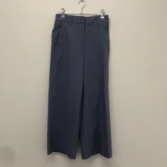 【PLST プラステ】　青系　S　フレアパンツ　ワイドパンツ　無地　シンプル　カジュアル