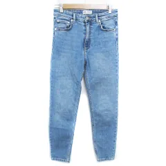ザラ ZARA デニムパンツ ジーンズ スキニーパンツ ロング丈 ストレッチ素材 38 青 ブルー /FF26