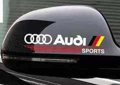 Audi　アウディ　サイドミラーステッカー　ホワイト 2枚セット
