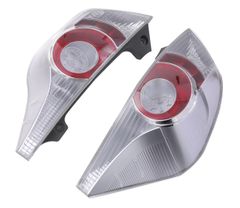 トヨタ 用 アクア NHP10 10系 前期 テールランプ テールレンズ 左右セット クリア×レッド レンズ 純正 交換 タイプ 社外品 カスタムパーツ