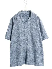 【お得なクーポン配布中!】 90s ★ ポロ ラルフローレン 花柄 オープンカラー シャツ メンズ XL オールド CALDWELL ハワイアン アロハ 総柄 ループ留め 開襟 ボックス