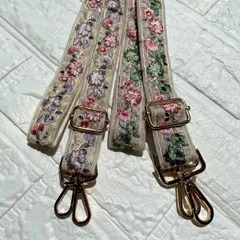 インド刺繍リボン　ショルダーストラップ　ショルダーベルト　スマホストラップ　ハンドメイド　＊No.15