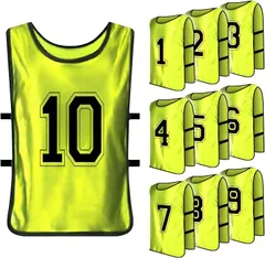 新品未使用 蛍光イエロー ビブス 10枚セット一般 楽天市場】10枚セット ビブス（カラーイエロー）（スポーツ