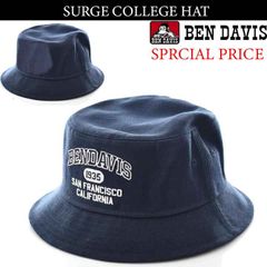 BEN DAVIS【新品・未使用】SURGE COLLEGE HATカレッジロゴ風刺繍のハット<NAVY>