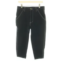 コムデギャルソンシャツ COMME des GARCONS SHIRT ポリエステルギャバジンパンツ クロップドパンツ ジップフライ 製品染め XS 紺 ネイビー /YTのサムネイル