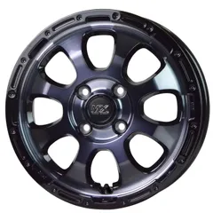 ホイール4本セット MAD CROSS GRACE ブラッククリア 12インチ 4B+43 4H-100のサムネイル