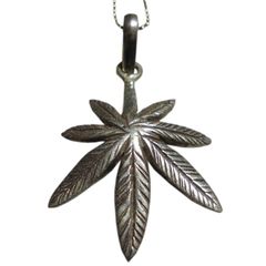 con affetto シルバー925 スモールマリファナネックレス40cm新品 