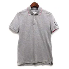 モンクレール ガムブルー MONCLER GAMME BLEU 鹿の子 ポロシャツ 半袖  MAGLIA POLO MANICA CORTA グレー XS