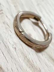 【片耳用】ハワイアンジュエリー調 フープピアス（1.6cm）ピンクゴールド　サージカルステンレス　つけっぱなし