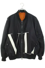 美品 ヴァレンティノ VALENTINO ジャケット ブルゾン オーバーシルエット Vロゴ アウター レディース イタリア製 38(M相当) ブラック