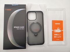 ★TORRAS iPhone 16 Pro Max 用 ケース ゼンマイ式スタンド 縦横両対応 リング