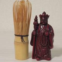 三蔵法師像 赤色 樹脂製 置物 西遊記 仏教 高僧 B53
