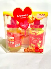 &honey  アンドハニー 限定デザイン プーさん 2023 Limited クリーミー EXダメージリペア 限定ペアセット シャンプー 本体/トリートメント 本体/4stepトラベルキット