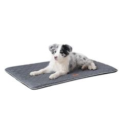 新品 GURILAN 防湿ペットマット犬用マット四季通用ペットマット、取り外して洗えるペットマット夏用ベッド高弾性波形スポンジ使用！防湿滑り止め付きの快適ペットマット (グレー 93cm x 4cm x 62cm)