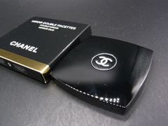 ■美品■ CHANEL シャネル ココマーク ミロワール ドゥーブル ファセット ミラー 手鏡 ハンドミラー ブラック系 DE2729