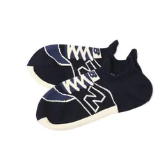 ニューバランス 靴下 メンズ レディース 1足 Newbalance スニーカー柄ソックス 23-29cm  男女兼用 くるぶし丈 スニーカー ソックス フットカバー ソックス  くつ下  男性 女性 大人用   紺 ネイビー/LAS35700-OTS