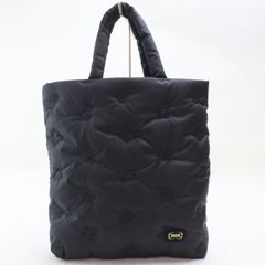 2507-51 フェイラー ハンドバッグ 美品 FEILER ナイロンキルティング製 ブラック