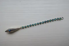 アクセサリーメッキパーツ　ラインストーン付き　ブルー系　まとめ売り　１００個セット　デッドストック　NO.68