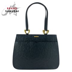 PRADA プラダ パンチングロゴ ブラック 黒 レザー トートバッグ