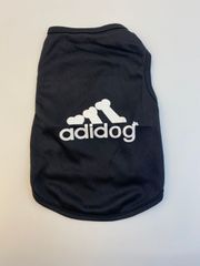 ペット用品 犬服 通気性 ドッグウェア ペットウェア　かわいいおしゃれ　小型犬　中型犬　お散歩　春夏　ADIDOG　ブラック