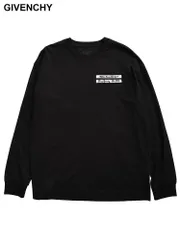 GIVENCHY (ジバンシィ) ロゴグログラン クルーネック 長袖 Tシャツ GVBM71M73YP3 メンズ (ブラック)のサムネイル
