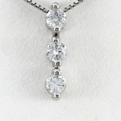 プラチナ ネックレス ダイヤモンド ペンダント レディース トリロジー スリーストーン 0.3カラット 揺れる スイング ブラ pt900 30日以内に発送