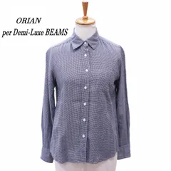 新品 ORIAN per Demi-LuxeBEAMS 長袖 シャツ リネン混 Demi-Luxe BEAMS（デミルクス ビームス）リネン混 ストライプ
