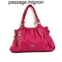 passage mignon パサージュミニョン トートバッグ ショルダーバッグ ピンク