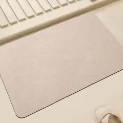 DIHACOZ【最新型】珪藻土 バスマット 【高吸水力&快速乾燥】 柔軟 お風呂マット 足拭き吸水 抗菌 滑り止め 収納簡単 洗浄可能 バスルーム 脱衣所 洗面所 吸水マット（40*60, キャメル） 1