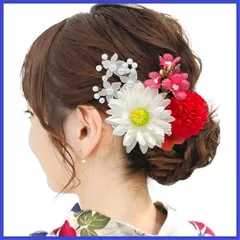 髪留め 簡潔 花飾り 入学式 花飾り 造花 結婚式 七五三 発表会 卒業式 花火大会 夏祭り造花 浴衣 浴衣 アクセサリー 袴 振袖 着物 和装 Y1801 成人式 ヘアメイク ヘッドドレス ヘアアクセサリー 緑 髪飾り 全10色 髪飾り】 【JZOON