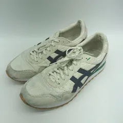 ◇ Θ asics アシックス ローカットスニーカー サイズ27.5 アイボリー ネイビー グリーン メンズ レディース E  【1411280020579】