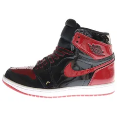NIKE (ナイキ) AIR JORDAN 1 RETRO HIGH OG BRED PATENT エアジョーダン1レトロハイ ブレッド パテント ハイカットスニーカー 555088-063 レッド/ブラック US8/26.0cm