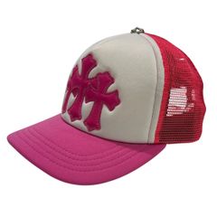 CHROME HEARTS トラッカーキャップ ピンク - メルカリ